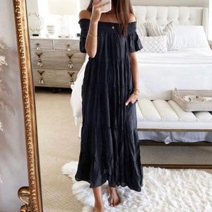 Set The Mood Black Maxi Dress